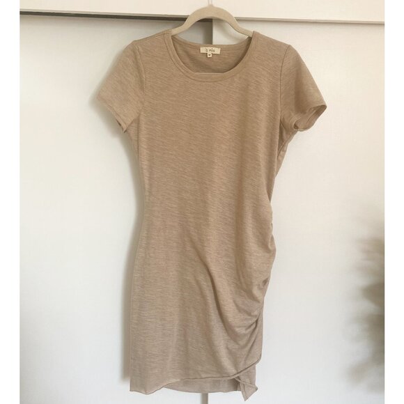 🤎 NWOT - La Miel Soft Ruched Mini T-shirt Dress with tulip skirt 🤎 - Picture 4 of 10